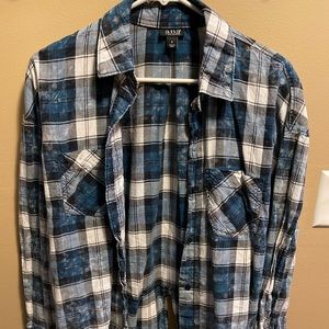 Blue plaid flannel